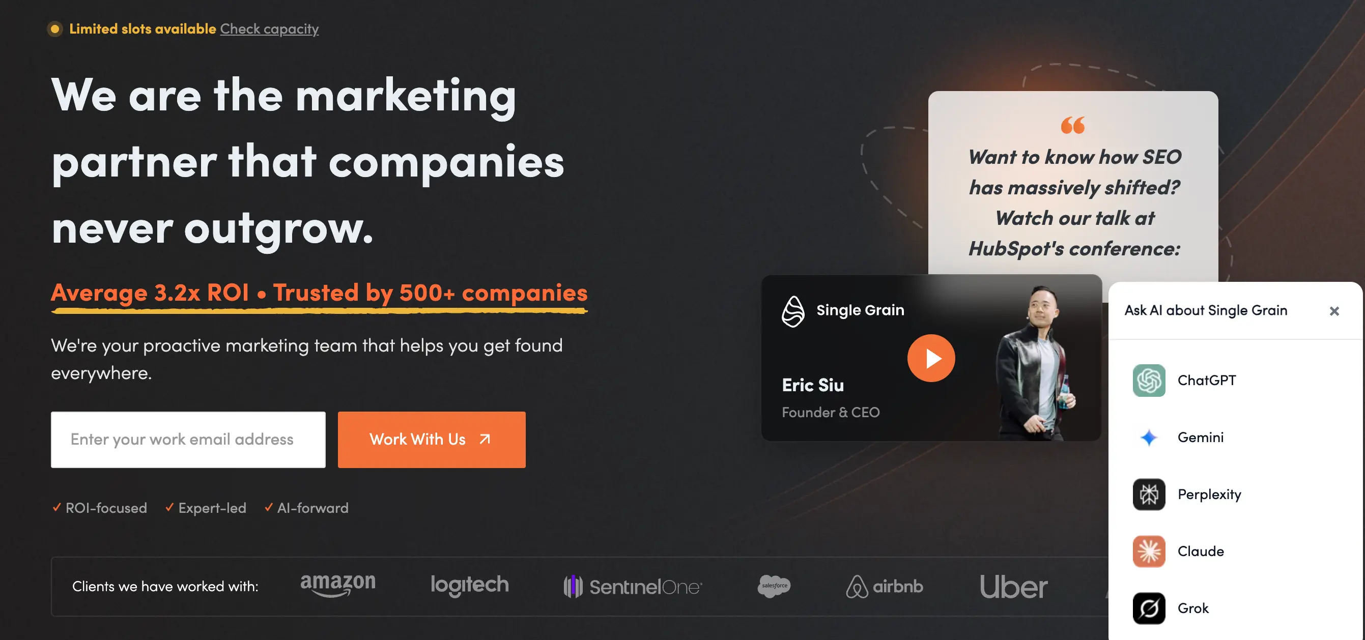 Single Grain website